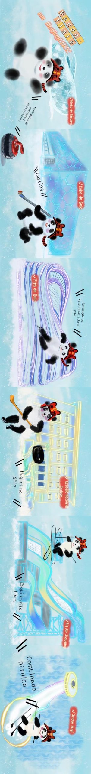 Caricatura | Panda-tigre em Beijing 2022