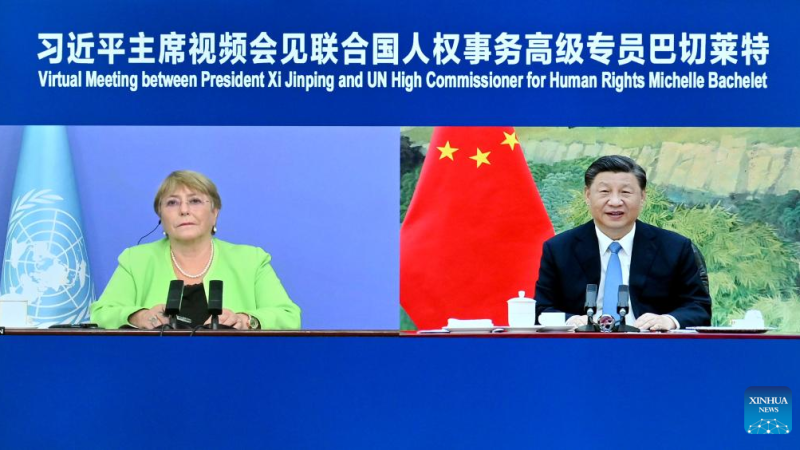 Xi reúne se com chefe de direitos humanos da ONU