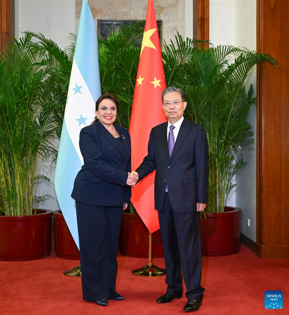 Chefe do legislativo chinês reúne-se com presidente hondurenha