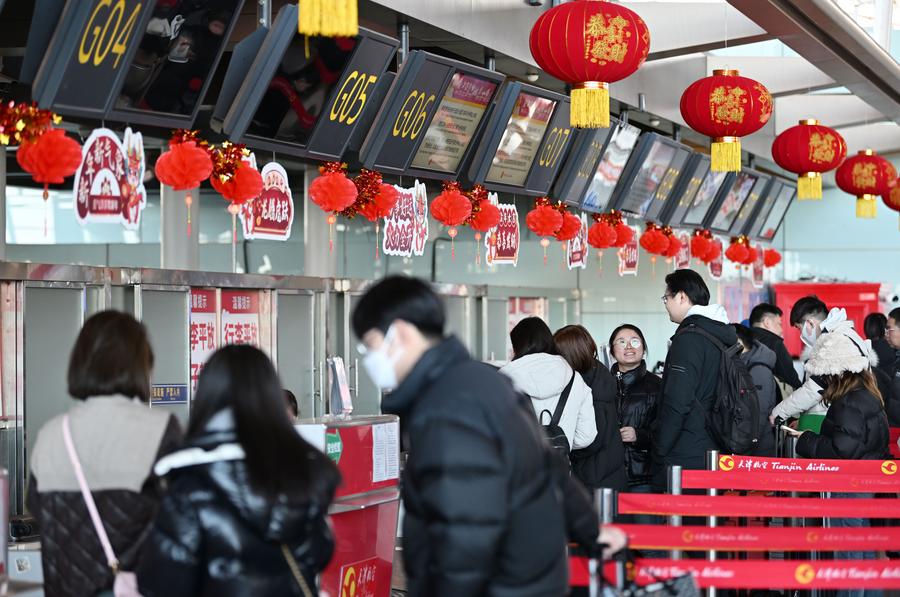 China bate recorde em viagens aéreas durante temporada de viagens da Festa da Primavera