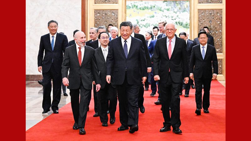 Xi reúne-se com convidados dos EUA