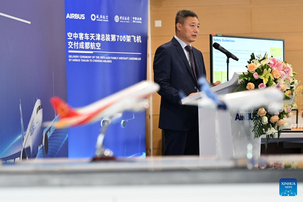 Airbus entrega a 700ª aeronave da família A320 montada na China