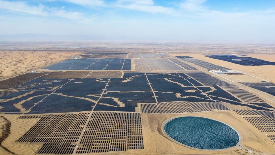  “Mar fotovoltaico” se forma no deserto do norte da China