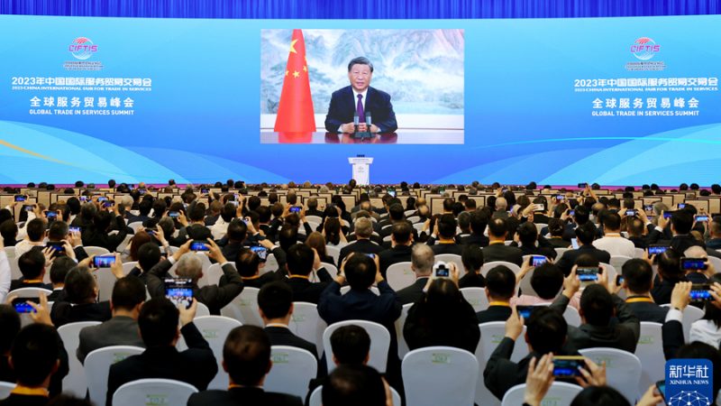 Xi Jinping discursa por vídeo em cúpula da CIFTIS 2023