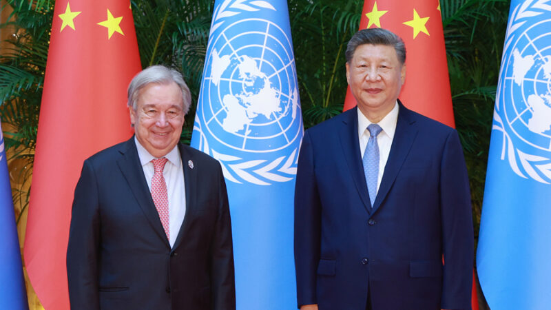 Xi Jinping se encontra com secretário-geral da ONU em Shanghai