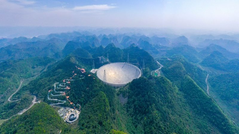 Cientistas chineses usam telescópio gigante para estudar vento solar