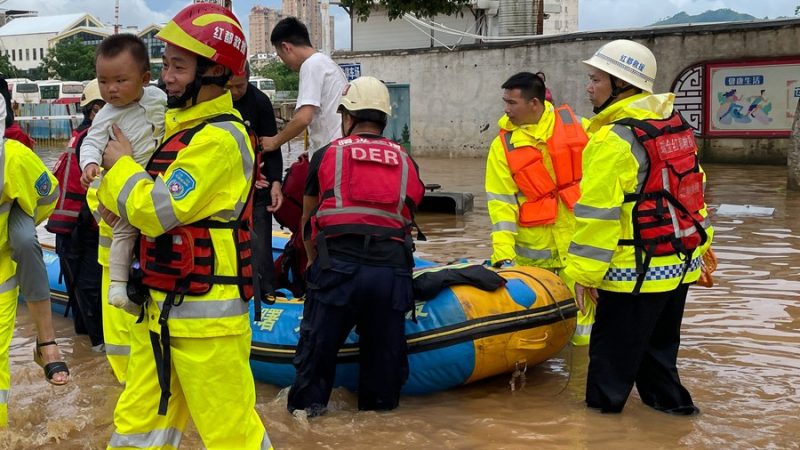 Resposta de emergência de inundação ativada na bacia do Rio Yangtzé