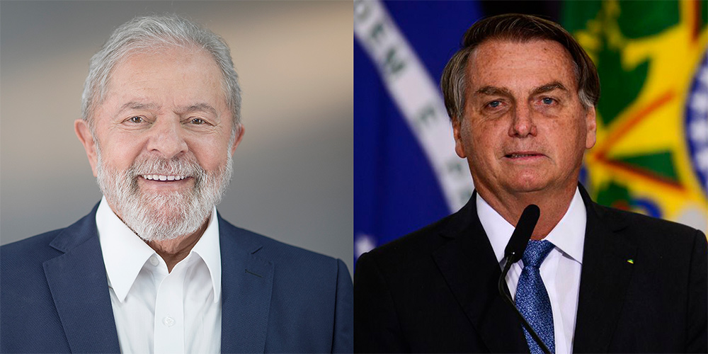 Lula com 42,3% e Bolsonaro com 34,1% lideram intenções de voto no Brasil