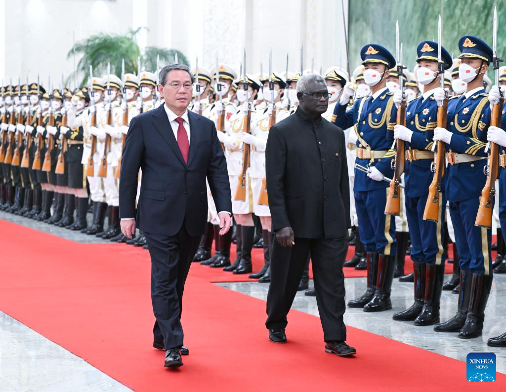 Premiê chinês conversa com primeiro-ministro das Ilhas Salomão