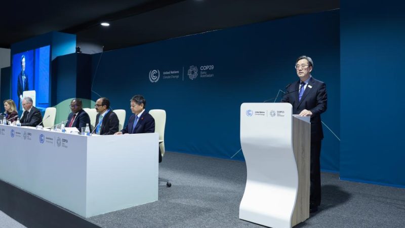 Vice-premiê chinês pede fortalecimento de alertas precoces para todos na COP29