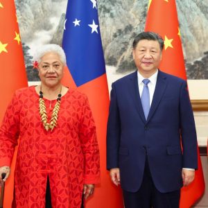 Xi reúne-se com o primeiro-ministro de Samoa, dizendo que a China prioriza o empoderamento dos países insulares do Pacífico para abordar as mudanças climáticas