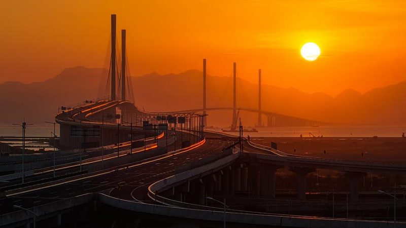 Mega ponte marítima na Grande Área da Baía é aberta ao tráfego