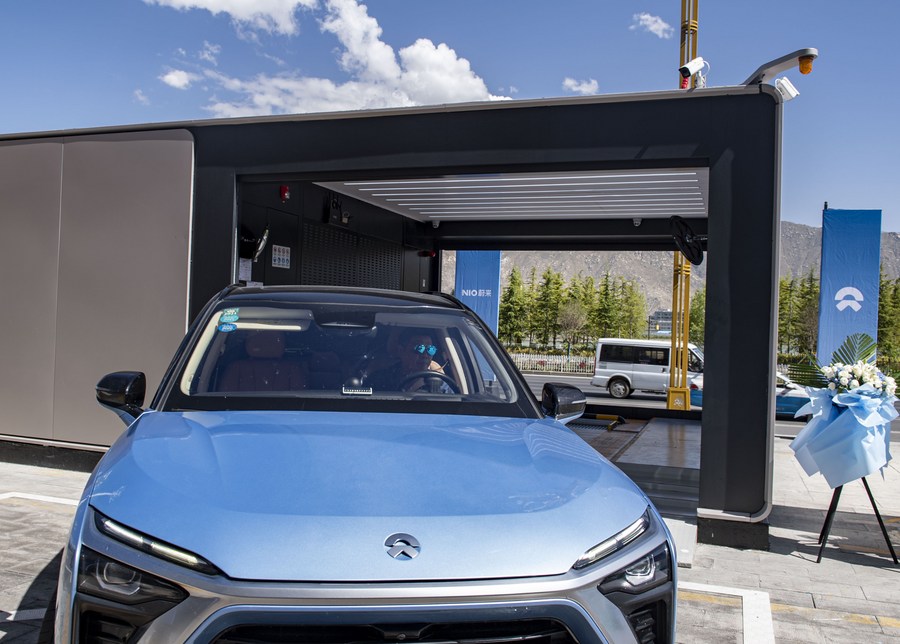 Estação de troca de bateria para carros elétricos é aberta no Tibet