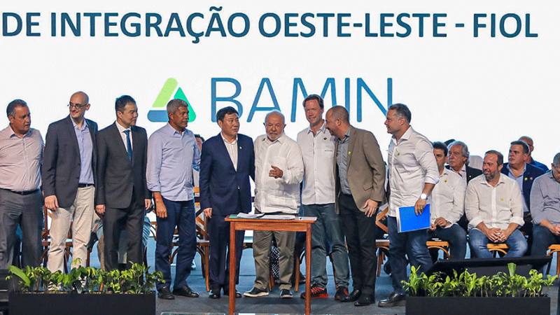 Brasil inaugura primeira fase da ferrovia FIOL com participação de empresa chinesa