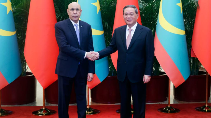 Primeiro-ministro chinês reúne-se com presidente da Mauritânia