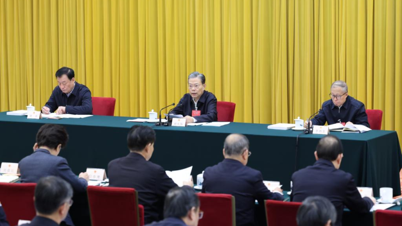 Chefe do Legislativo chinês destaca pensamento de Xi sobre manter e melhorar sistema de assembleias populares