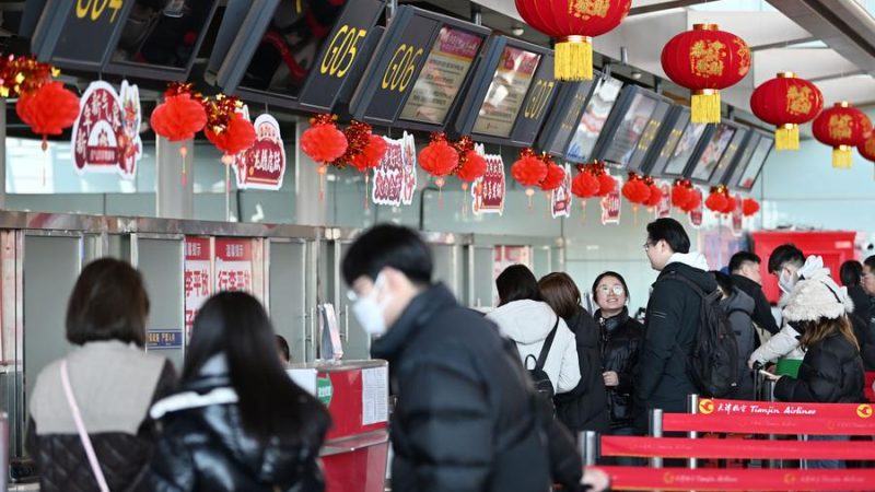 China bate recorde em viagens aéreas durante temporada de viagens da Festa da Primavera