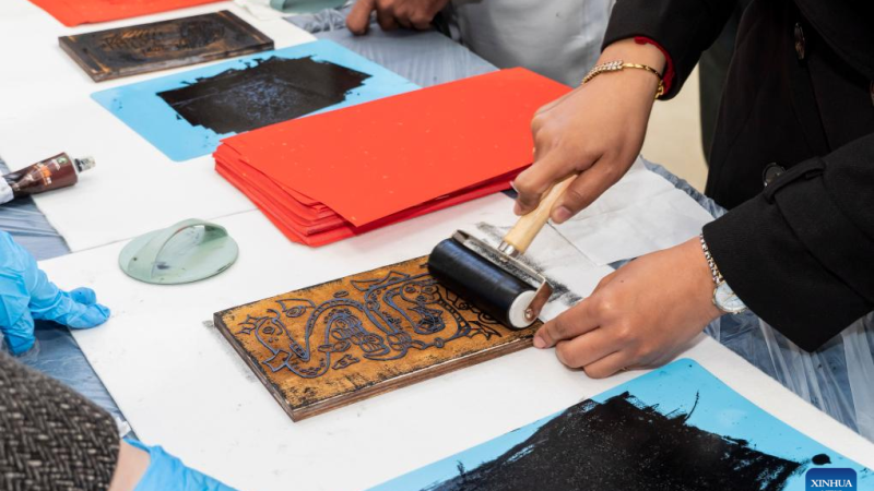 Pinturas do Ano Novo Chinês são exibidas em exposição no Nepal