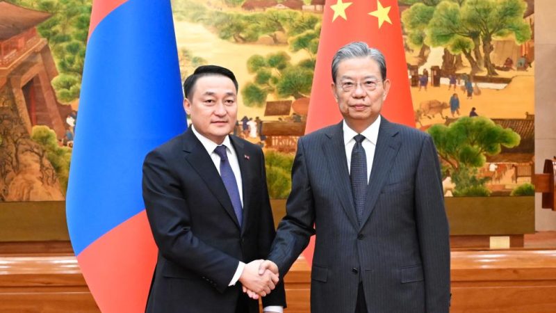 Mais alto legislador da China conversa com presidente do Parlamento da Mongólia