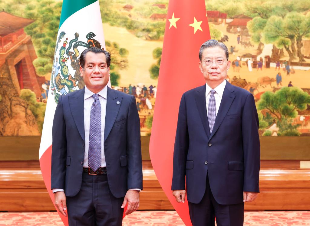 Chefe do Legislativo chinês realiza conversas com presidente da Câmara dos Deputados do México