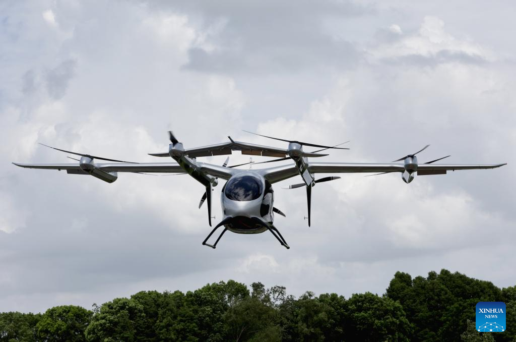 China entrega eVTOL elétrico de classe de tonelada domesticamente fabricado