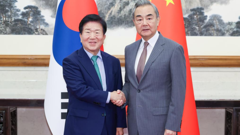 Ministro das Relações Exteriores chinês reúne-se com enviado especial do presidente da República da Coreia