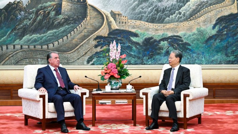 Chefe do Legislativo chinês reúne-se com presidente tadjique