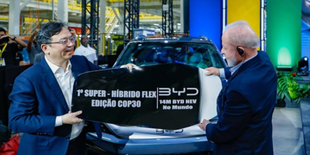 BYD inaugura fábrica no Brasil e celebra produção do 14º milionésimo veículo de nova energia